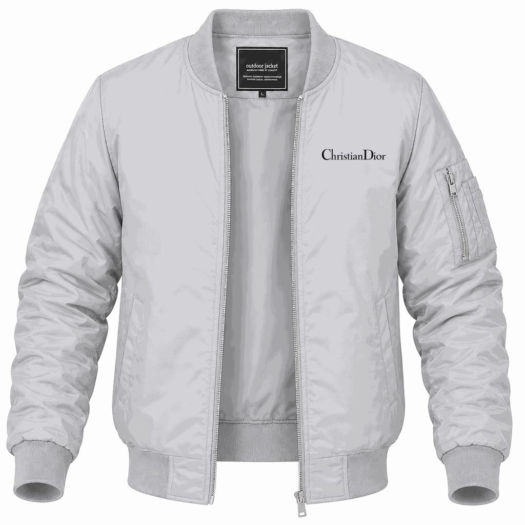Men's Dior Black Lightweight Bomber Jacket - Gray