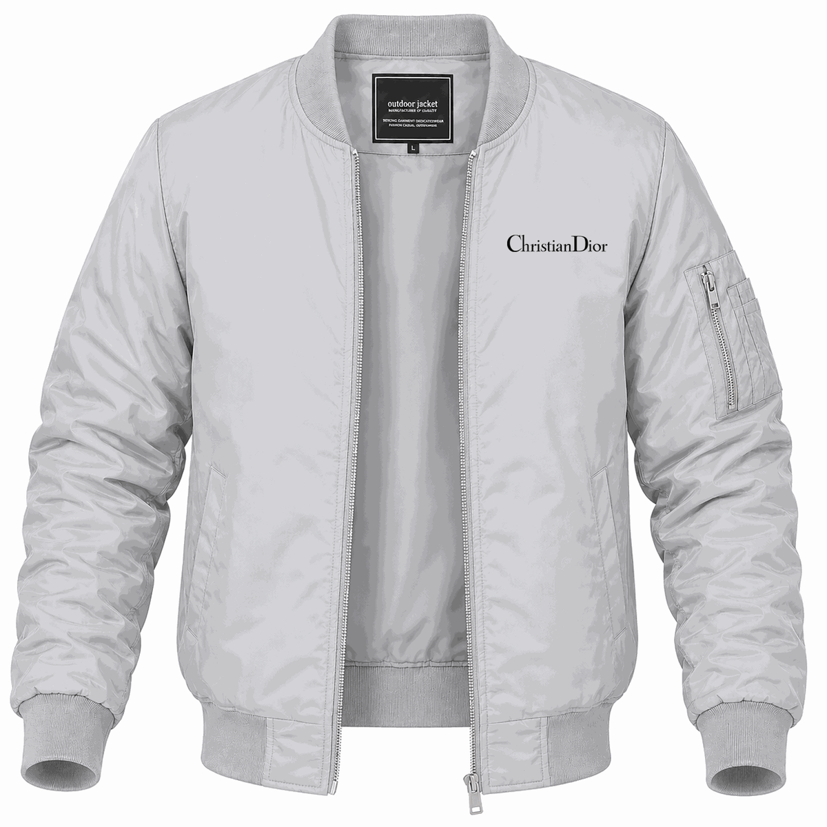 Men's Dior Black Lightweight Bomber Jacket - Gray