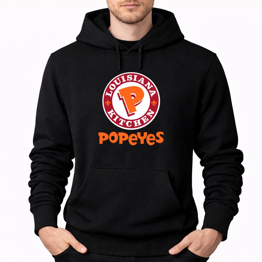 Men's Popeyes Louisiana Kitchen Pullover Hoodie - Black