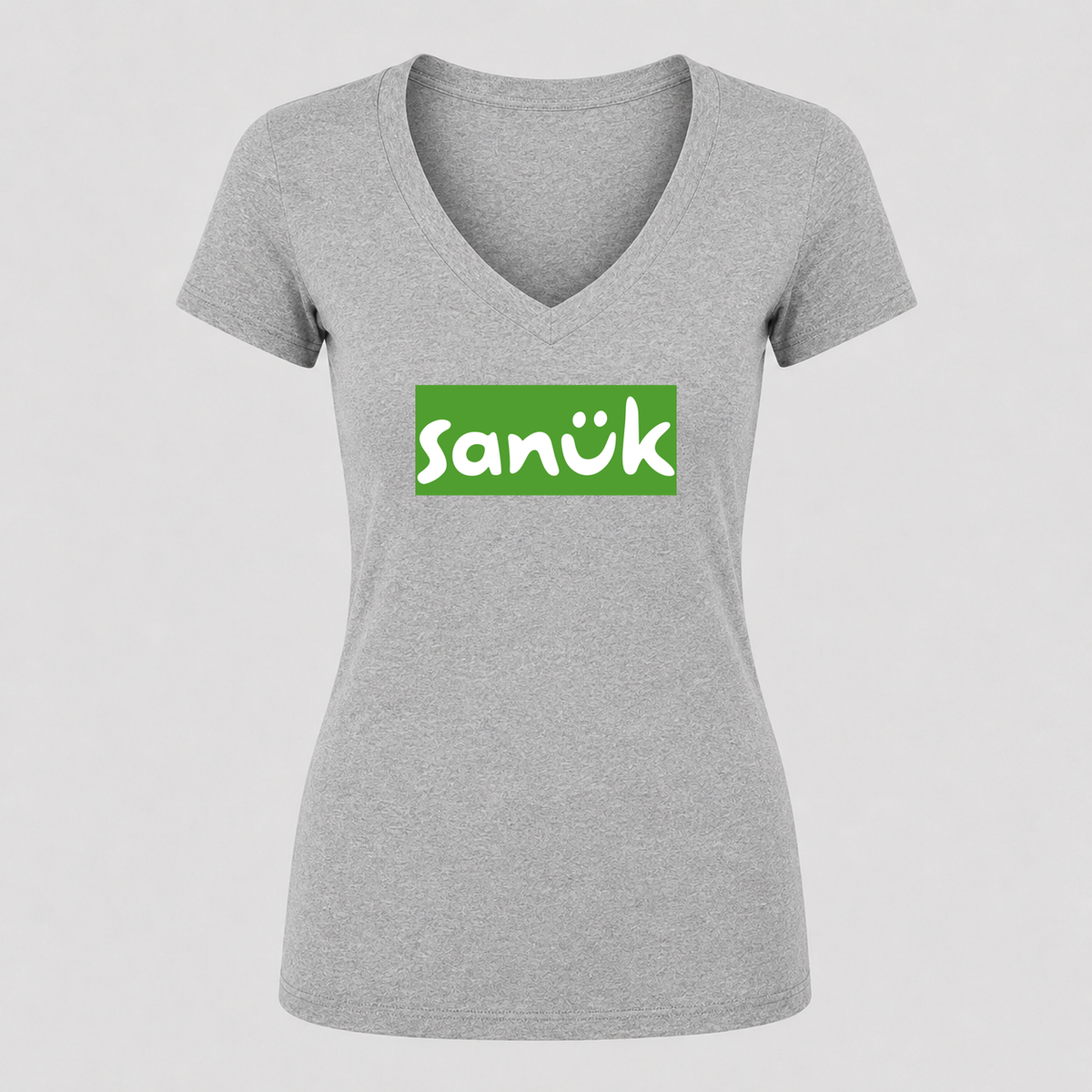 Women's Sanuk V Neck T-Shirt in gray