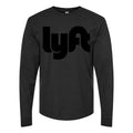 Men's Lyft black Long sleeves Cotton Blend T-Shirt - Black