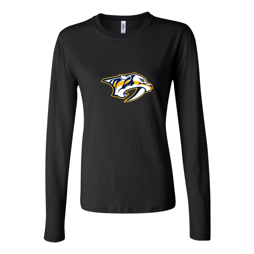 Women's Nashville Predators Long Sleeve T-Shirt - Black