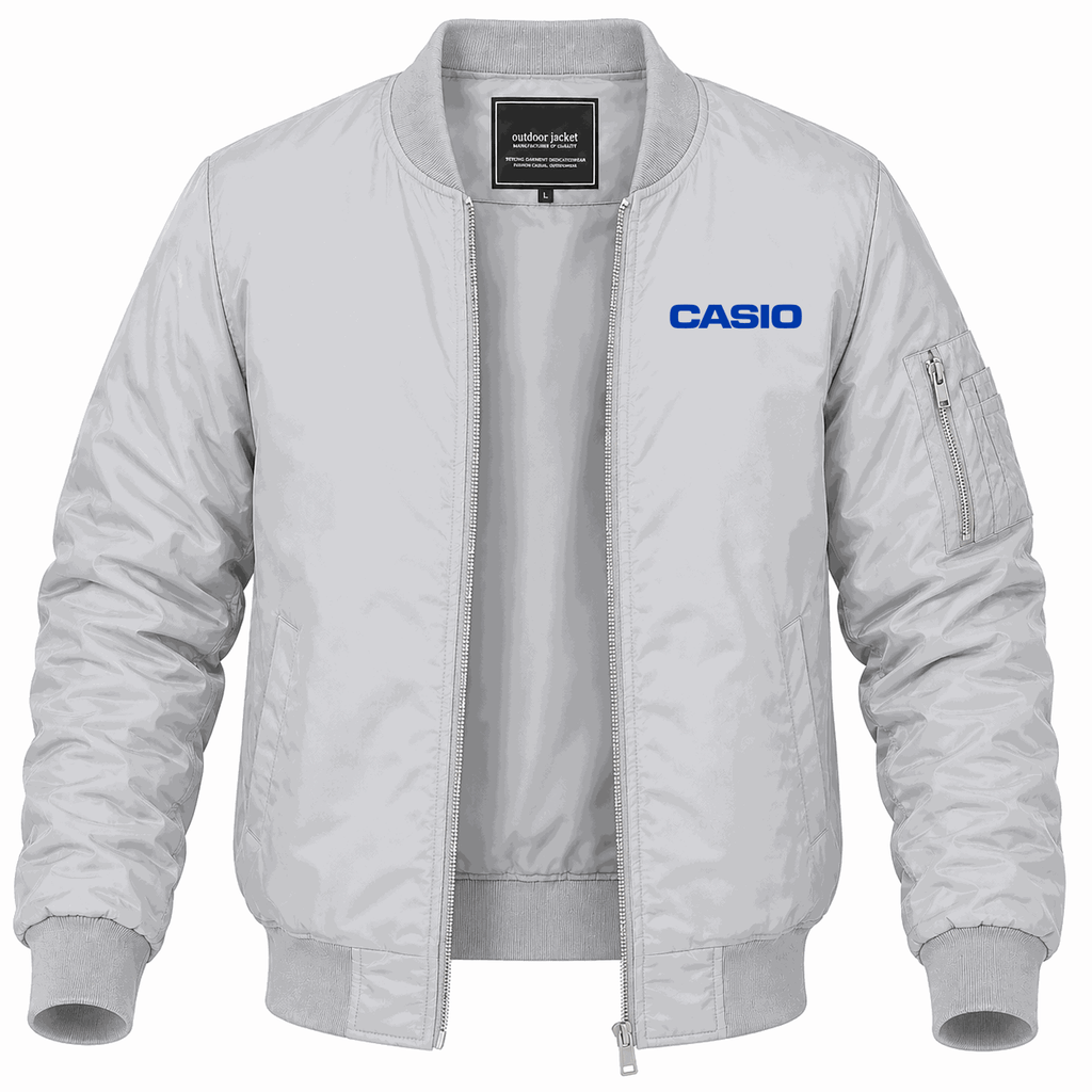 Men's Casio Lightweight Bomber Jacket - Gray