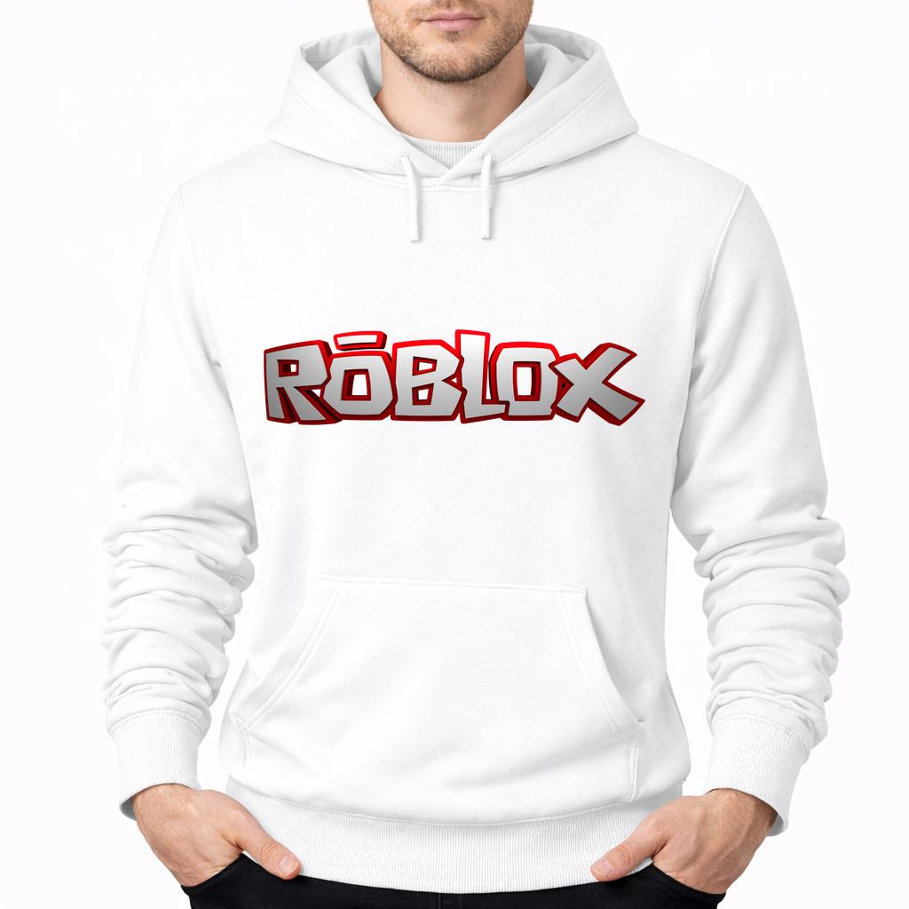Men's Roblox Pullover Hoodie - White