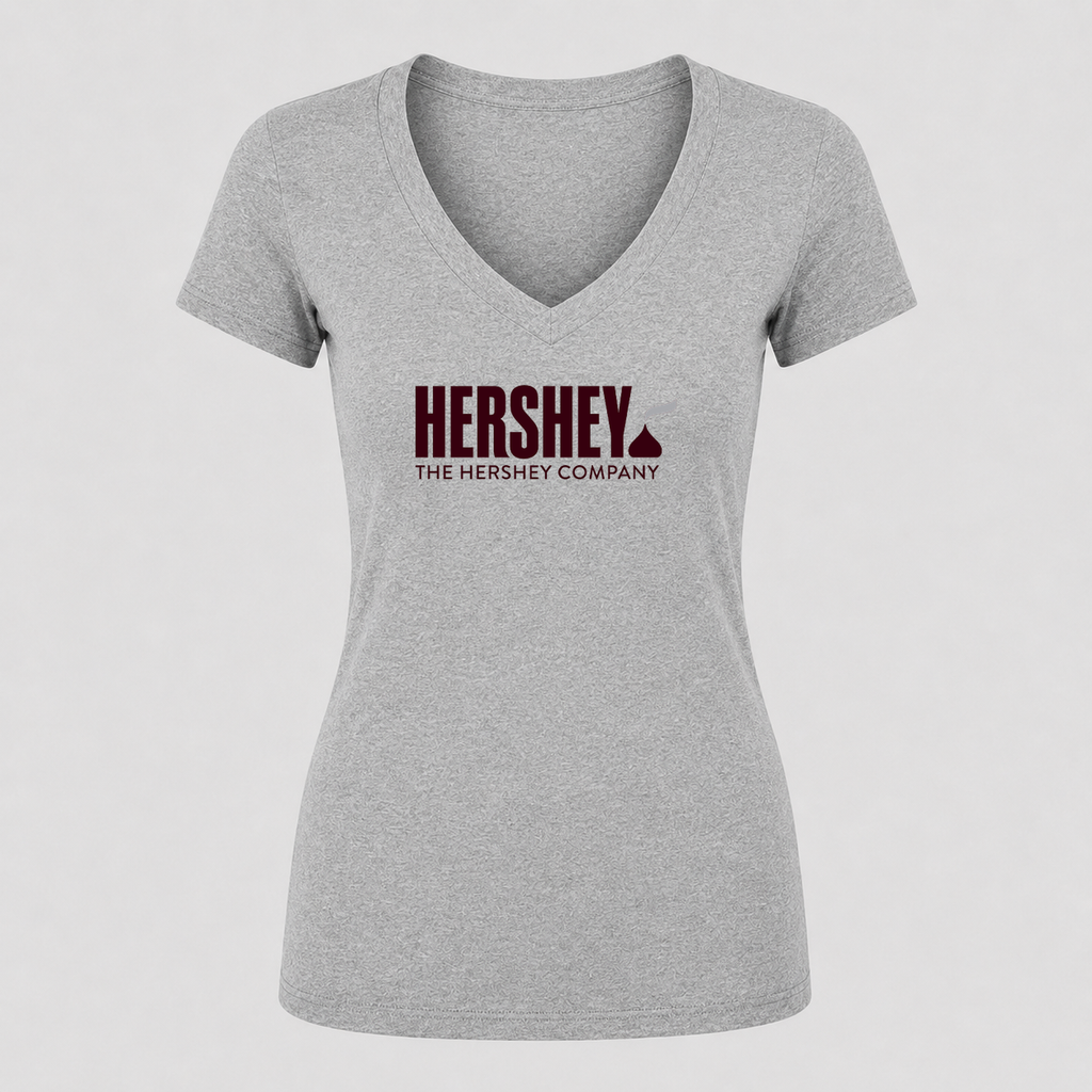 Women's Hershey V Neck T-Shirt in gray