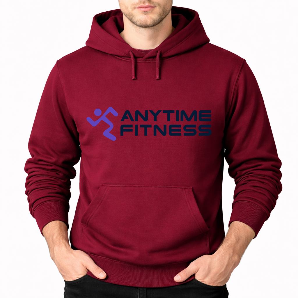 Men's Anytime Fitness Pullover Hoodie - Burgundy