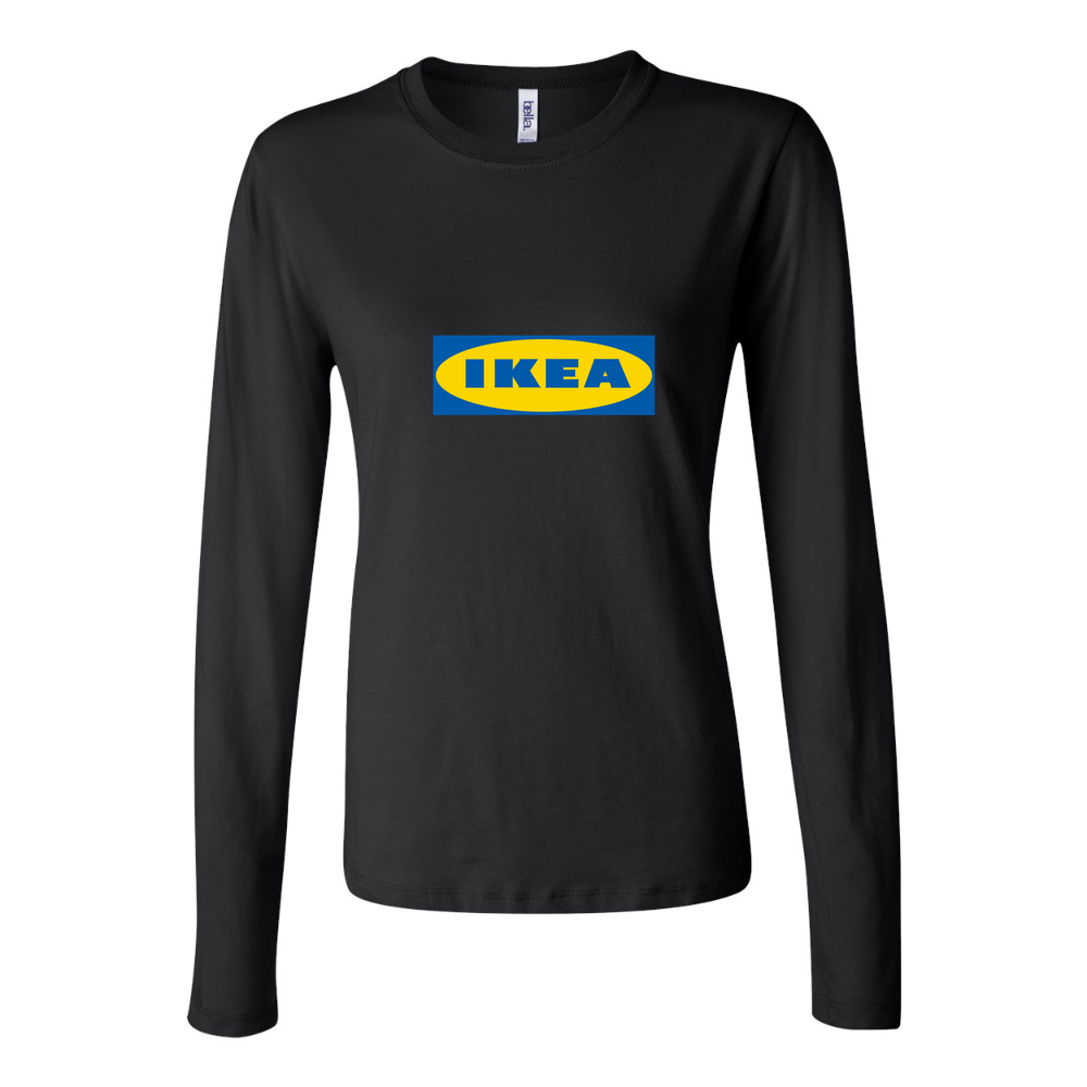 Women's IKEA Logo 1024x640 Long Sleeve T-Shirt - Black