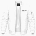 Men's Sony VAIO Curvy Black Lightweight Bomber Jacket - White