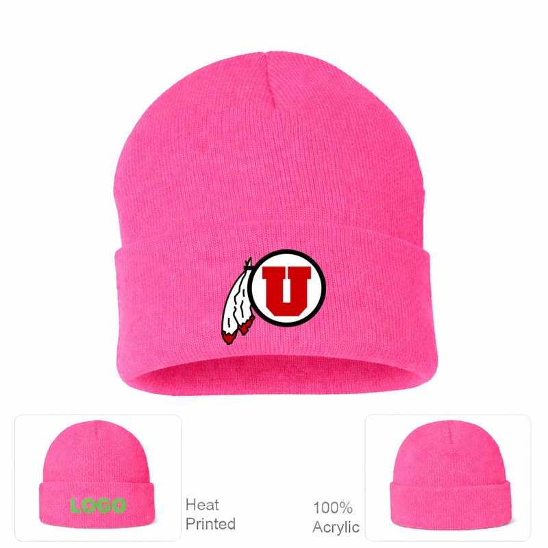 Utah Utes Pink Beanie Hat