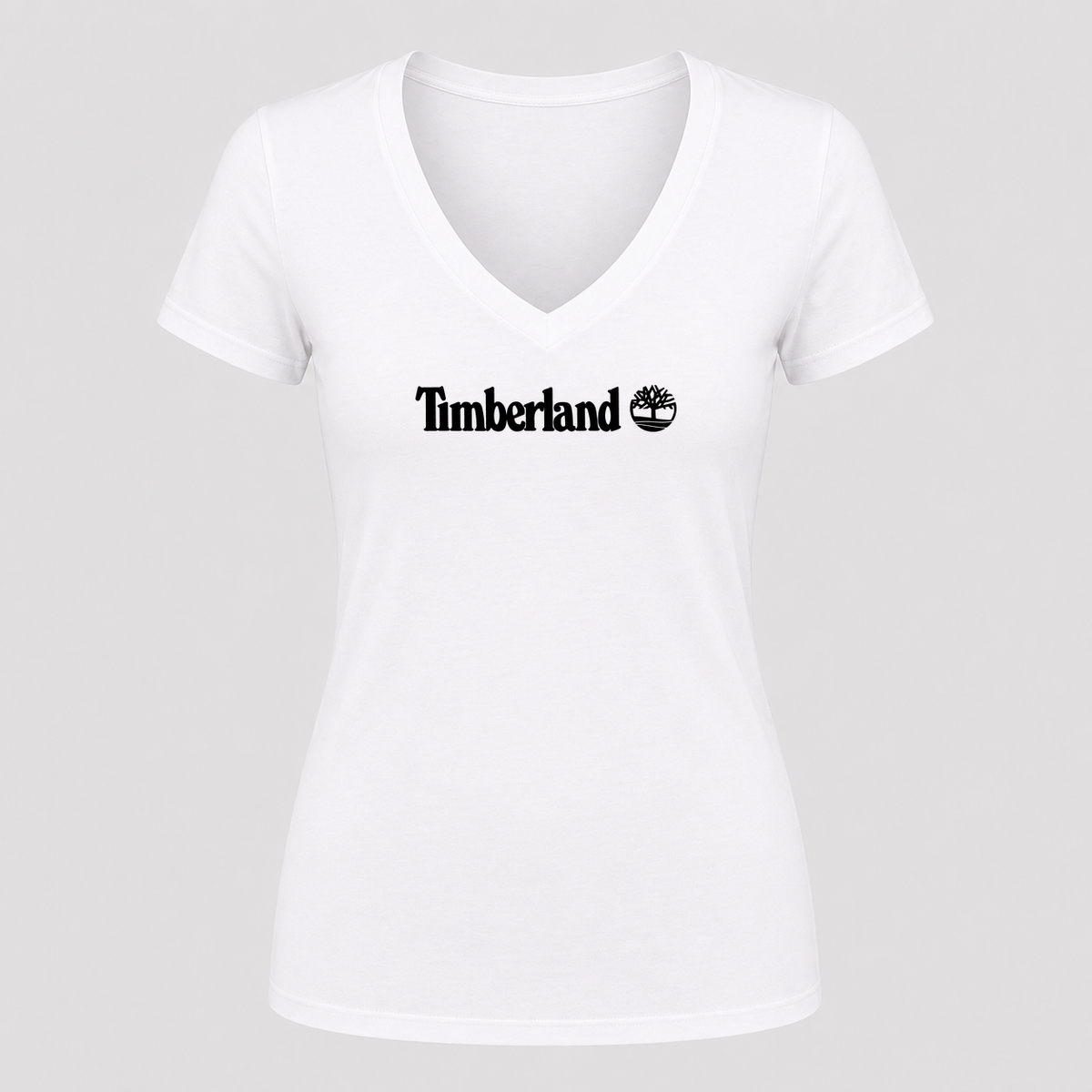 Women's Timberland V Neck T-Shirt in white
