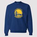Men's Golden State Warriors Yellow Logo Crewneck Sweatshirt - Blue