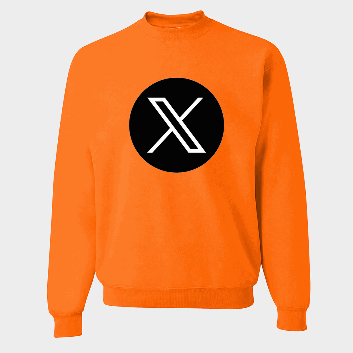 Men's X (Twitter) Crewneck Sweatshirt - Orange