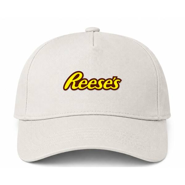 Reese's Logo Beige Dad Baseball Cap Hat
