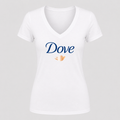 Women's Dove V Neck T-Shirt in white