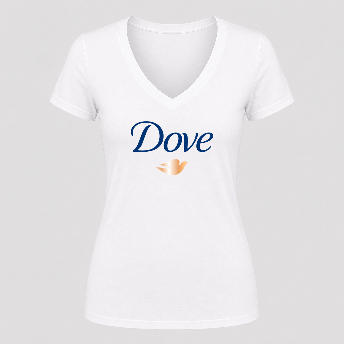 Women's Dove V Neck T-Shirt in white