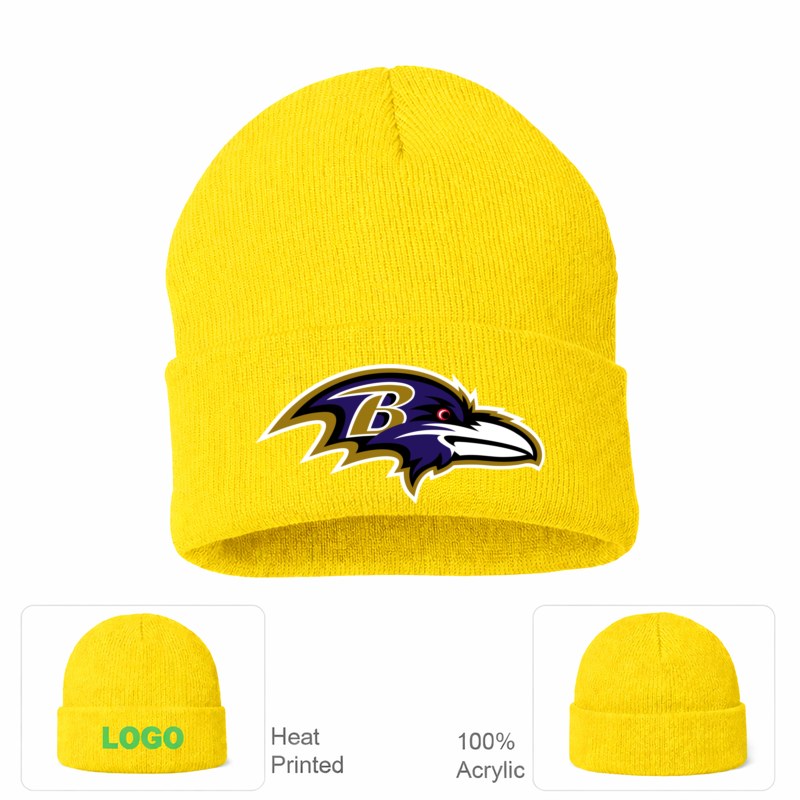 Baltimore Ravens Yellow Beanie Hat