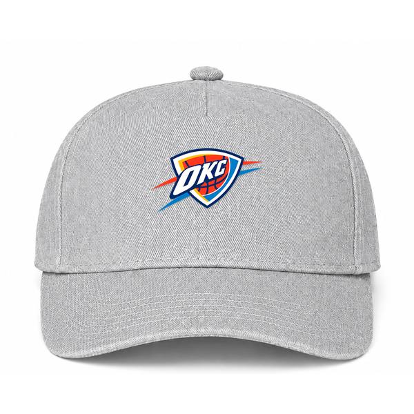 Oklahoma City Thunder NBA Logo Gray Dad Baseball Cap Hat
