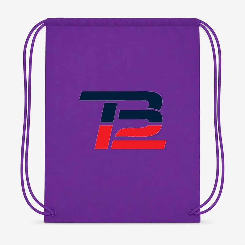 Tom Brady 12 Drawstring Bag - Purple