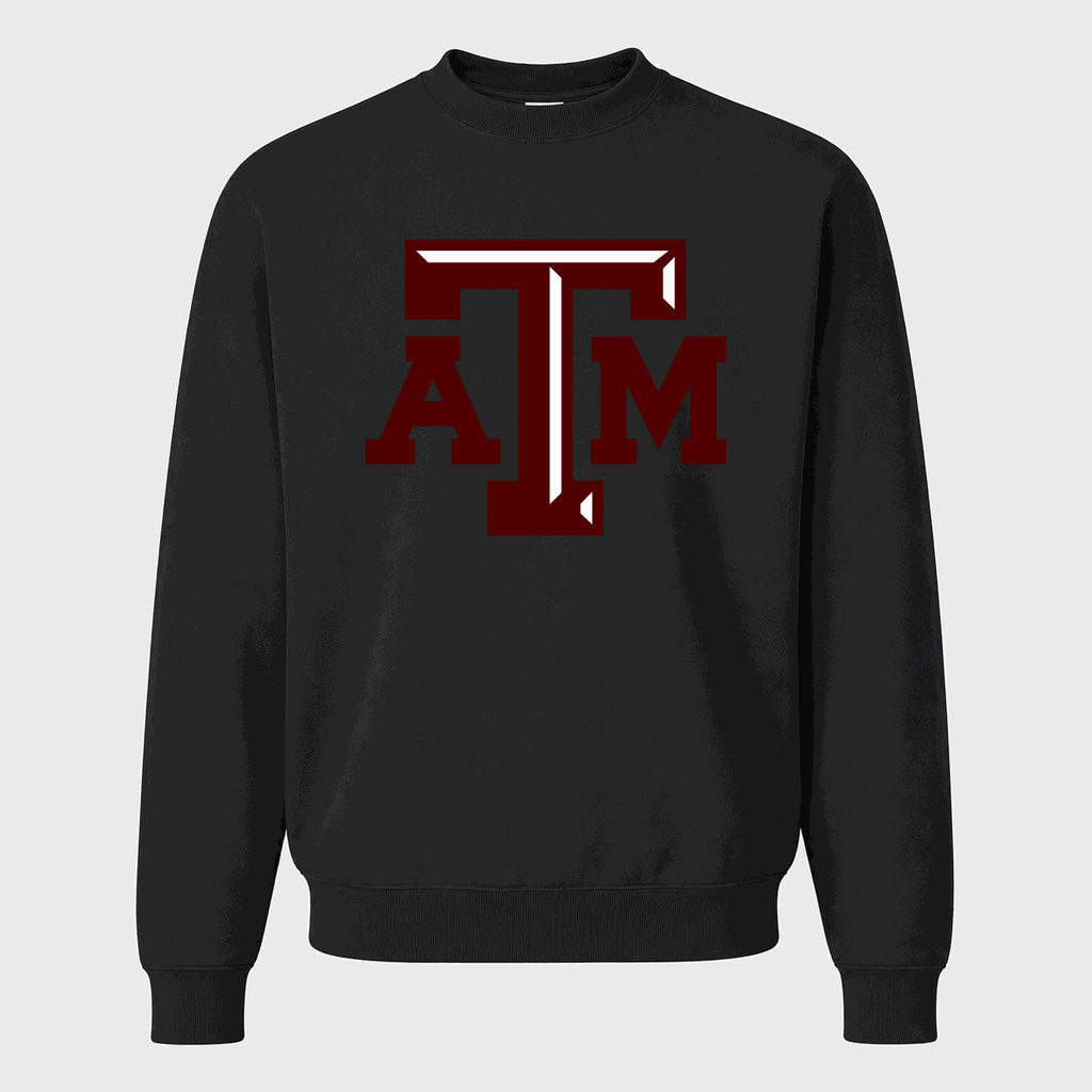 Men's Texas A&M University Logo Crewneck Sweatshirt - Black