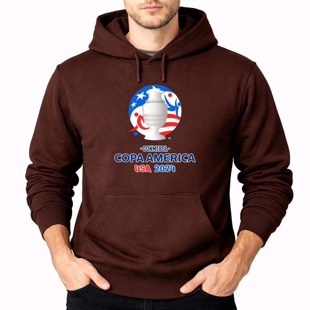 Men's Copa América 2024 Pullover Hoodie - Brown