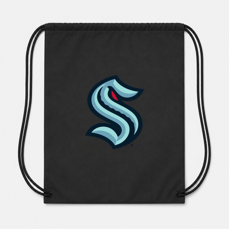 Seattle Kraken Drawstring Bag - Black