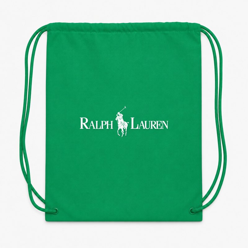 Polo Ralph Lauren White Drawstring Bag - Green