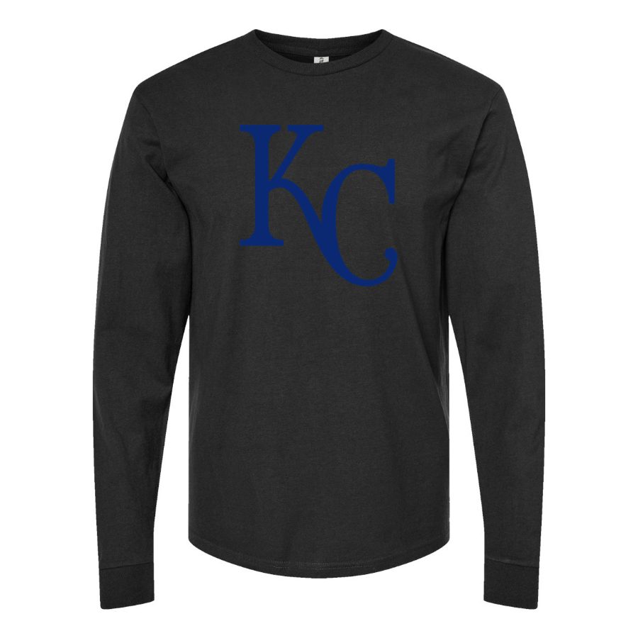 Men's Kansas City Royals Long sleeves Cotton Blend T-Shirt - Black