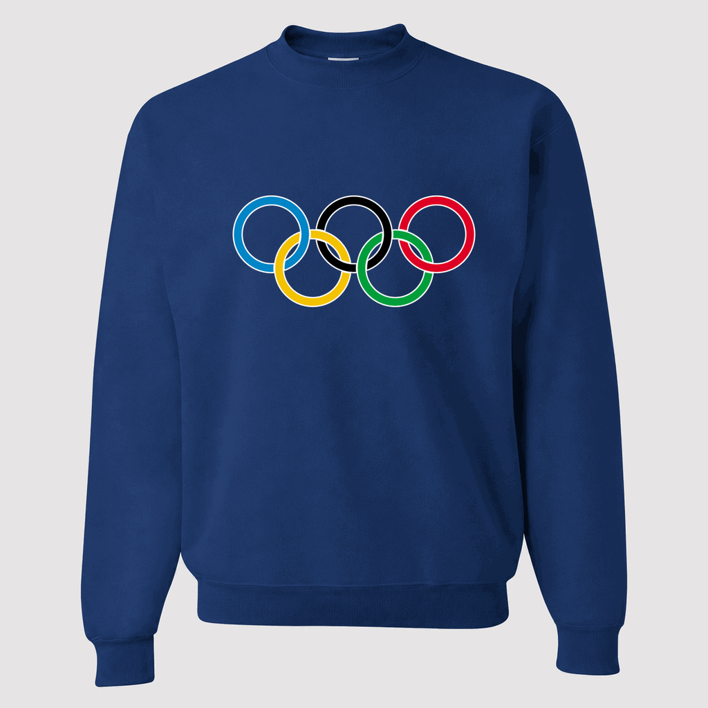 Men's Olympic Rings Logo Crewneck Sweatshirt - Blue