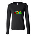 Women's Super Mario Long Sleeve T-Shirt - Black
