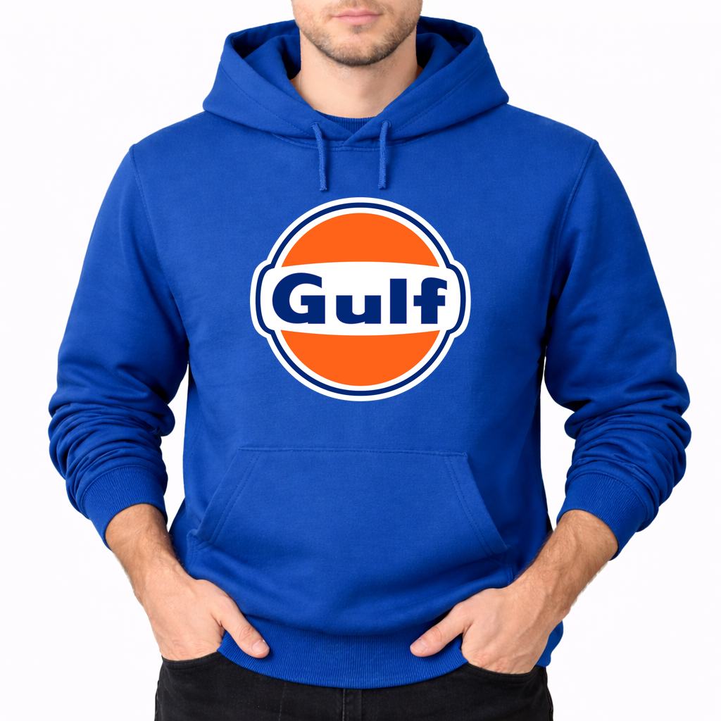 Men's Gulf Oil Pullover Hoodie - Blue