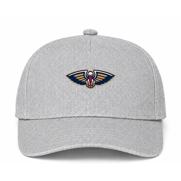 New Orleans Pelicans NBA Logo Gray Dad Baseball Cap Hat