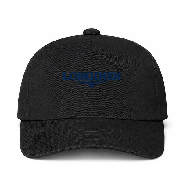 Longines Logo Black Dad Baseball Cap Hat
