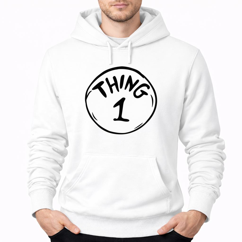 Men's Dr. Seuss Thing 1 Pullover Hoodie - White