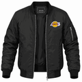 Men's Los Angeles Lakers Lightweight Bomber Jacket - Black