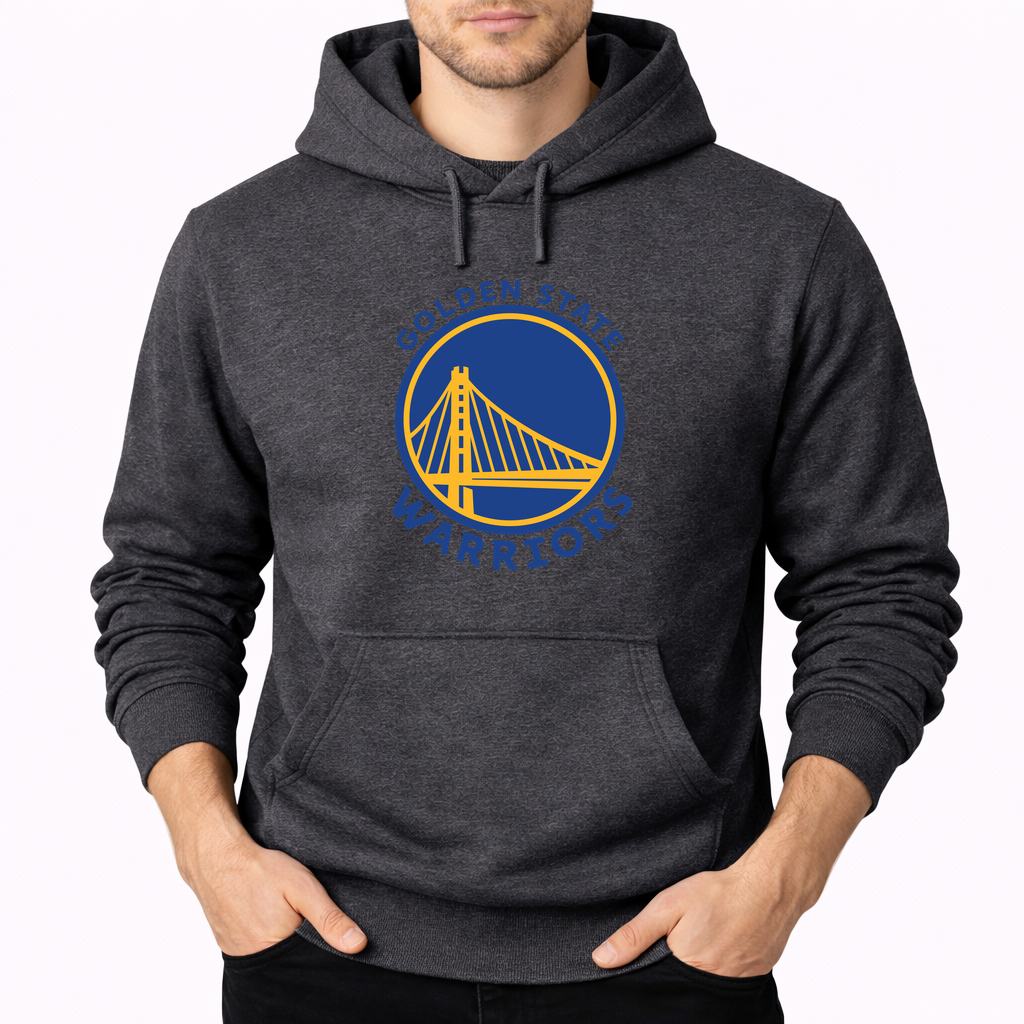 Men's Golden State Warriors Blue Pullover Hoodie - Charcoal