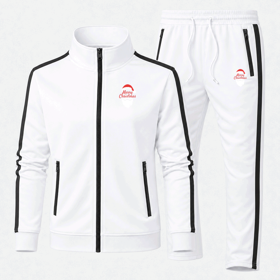 merry christmas icon and santa claus free 1 tracksuit in White