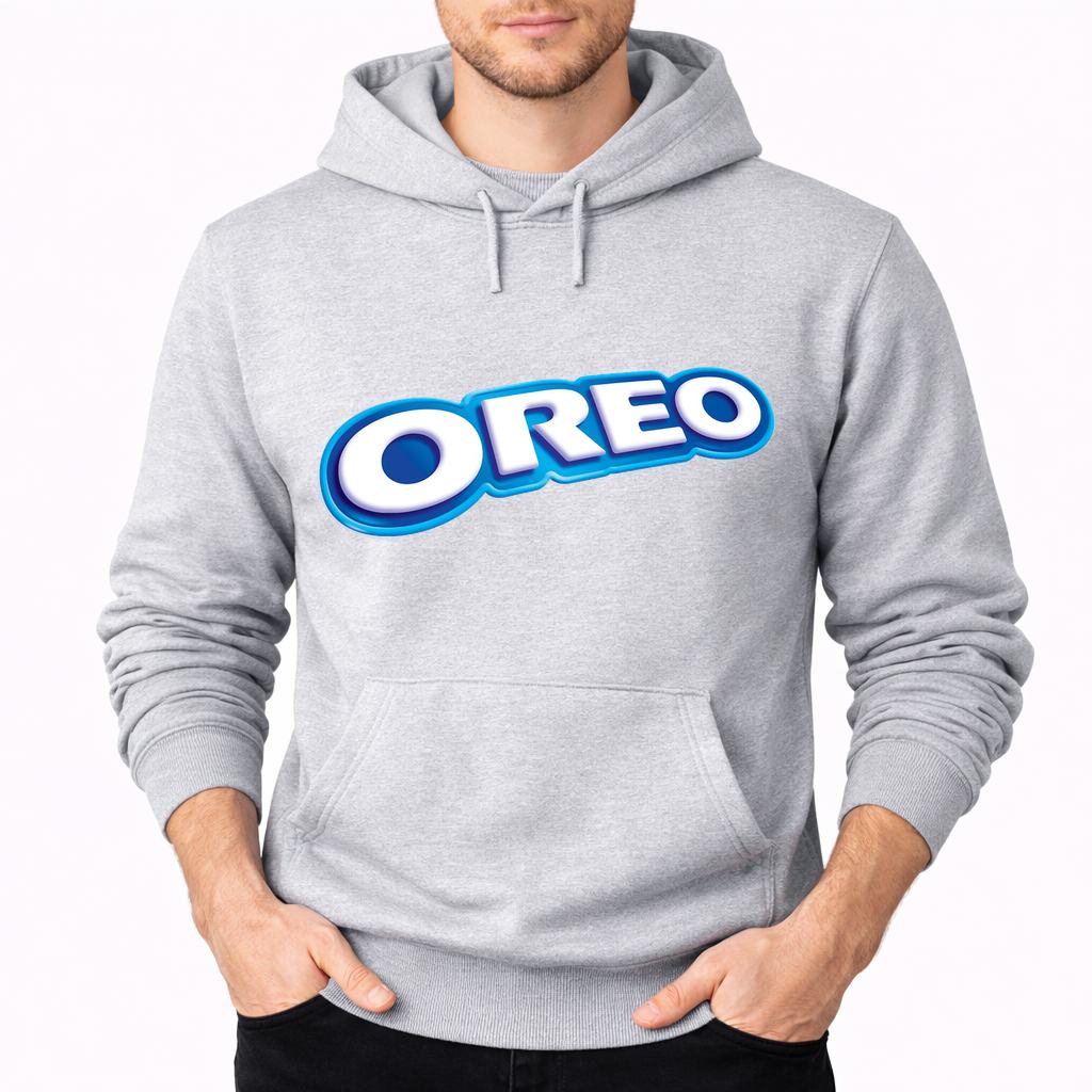 Men's Oreo Food Pullover Hoodie - Gray