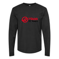 Men's Haas F1 Team Long sleeves Cotton Blend T-Shirt - Black
