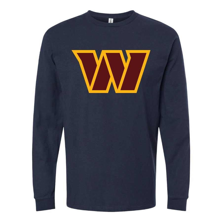 Men's Washington Commanders Long sleeves Cotton Blend T-Shirt - Navy