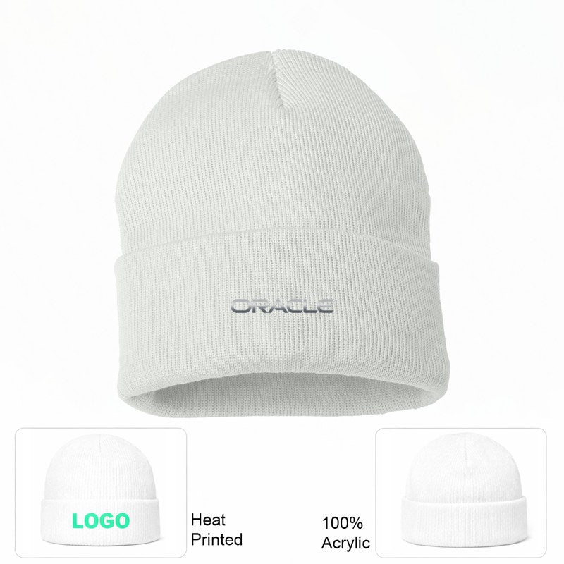 Oracle White Beanie Hat