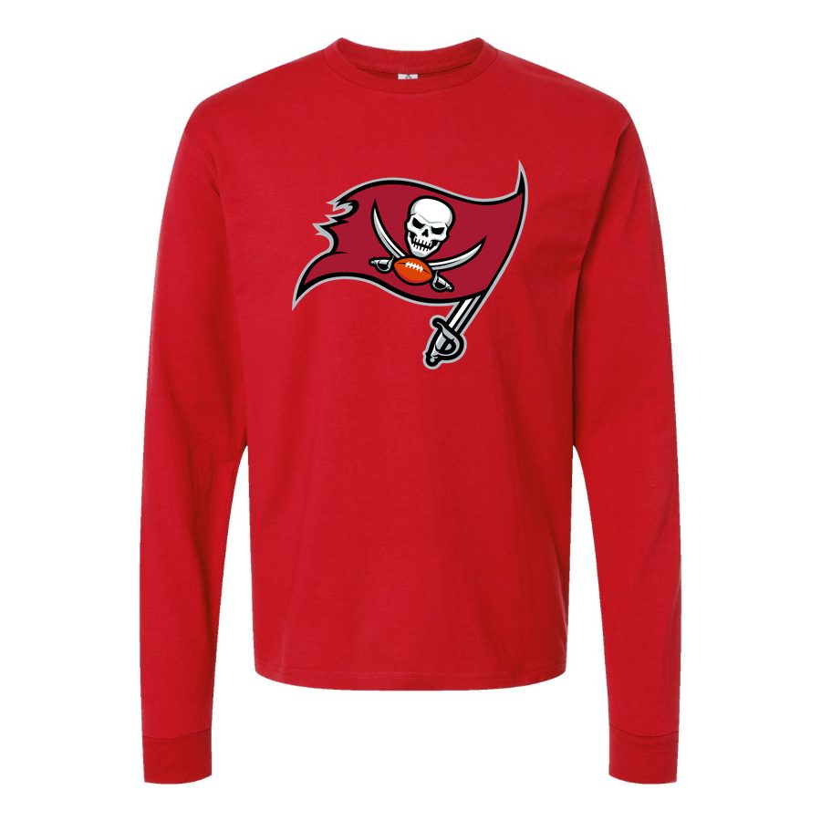 Men's Tampa Bay Buccaneers Long sleeves Cotton Blend T-Shirt - Red