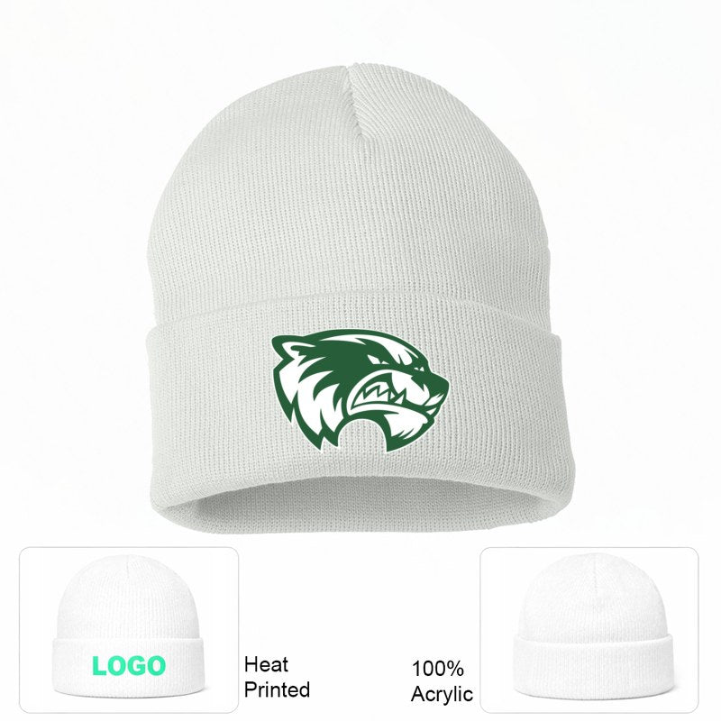 Utah Valley Wolverines White Beanie Hat