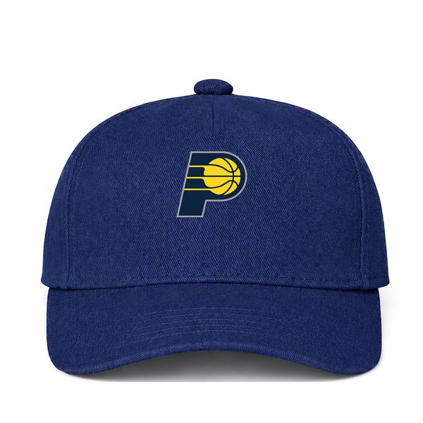 Indiana Pacers NBA Logo Navy Dad Baseball Cap Hat