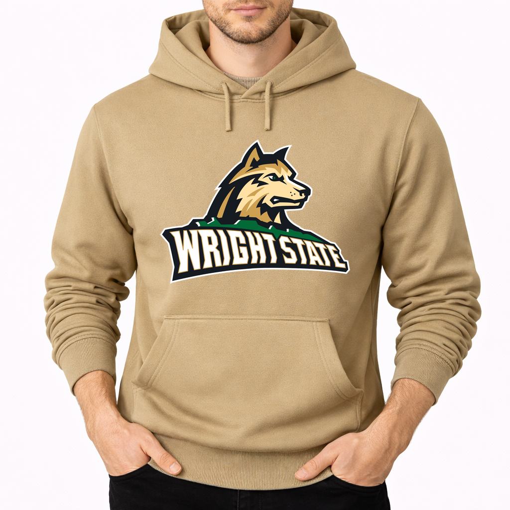 Men's Wright State Raiders Pullover Hoodie - Tan
