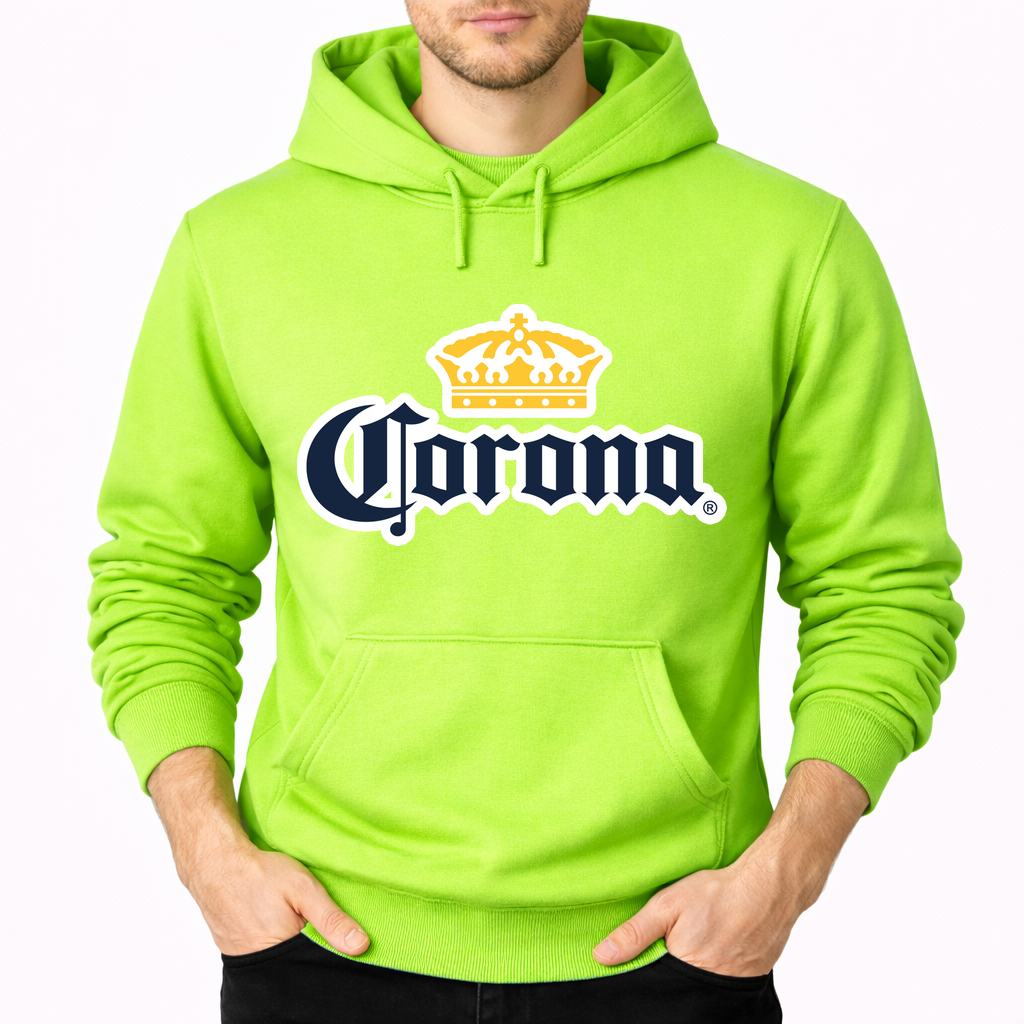 Men's Corona Pullover Hoodie - Lime green