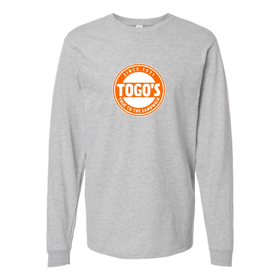 Men's Logo-Togos-1536x864 Long sleeves Cotton Blend T-Shirt - Gray