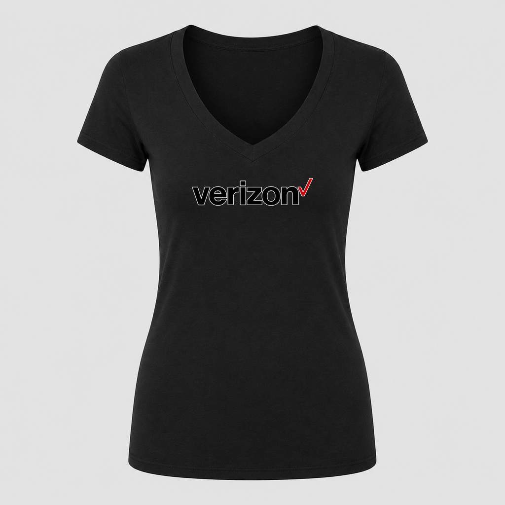 Women's Verizon V Neck T-Shirt in black