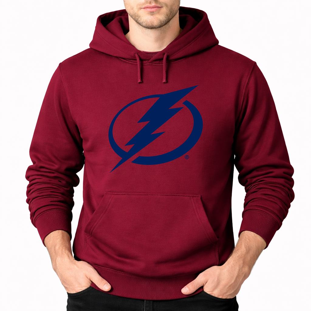 Men's Tampa Bay Lightning Pullover Hoodie - Burgundy