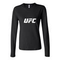 Women's UFC White Long Sleeve T-Shirt - Black
