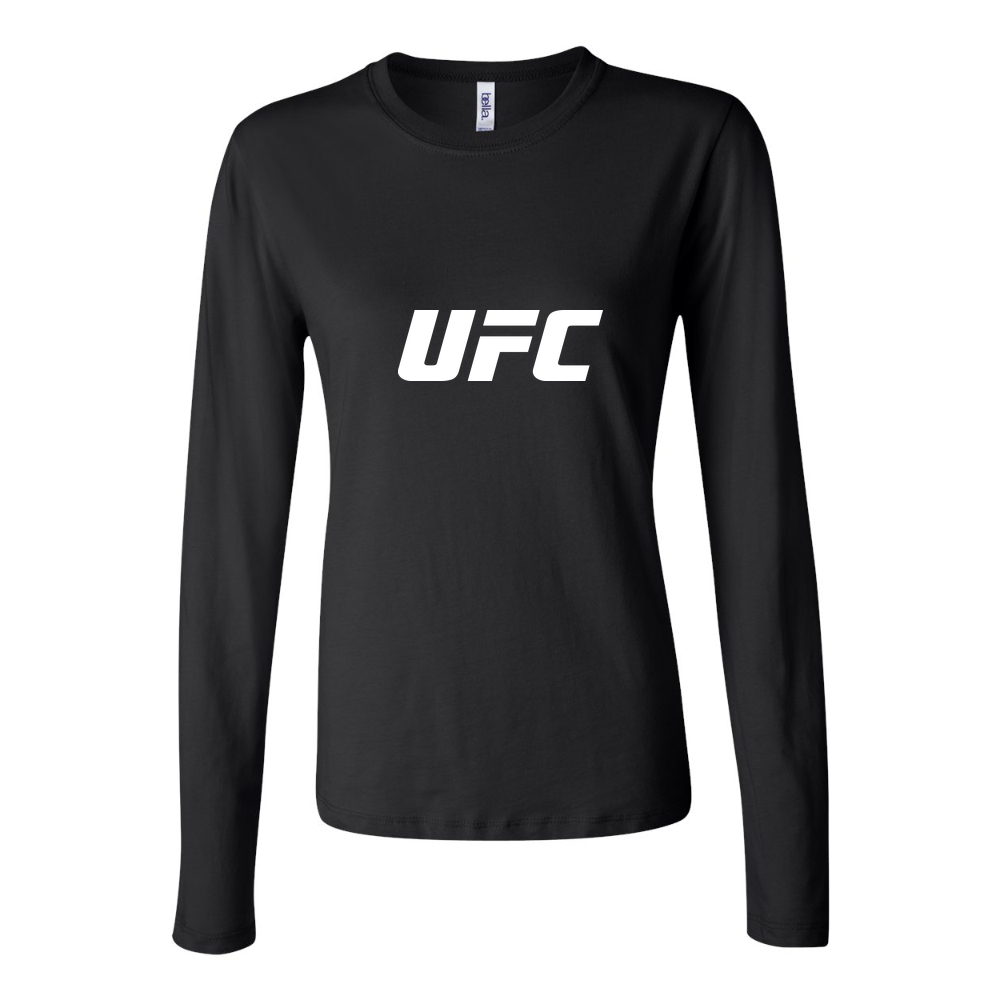 Women's UFC White Long Sleeve T-Shirt - Black